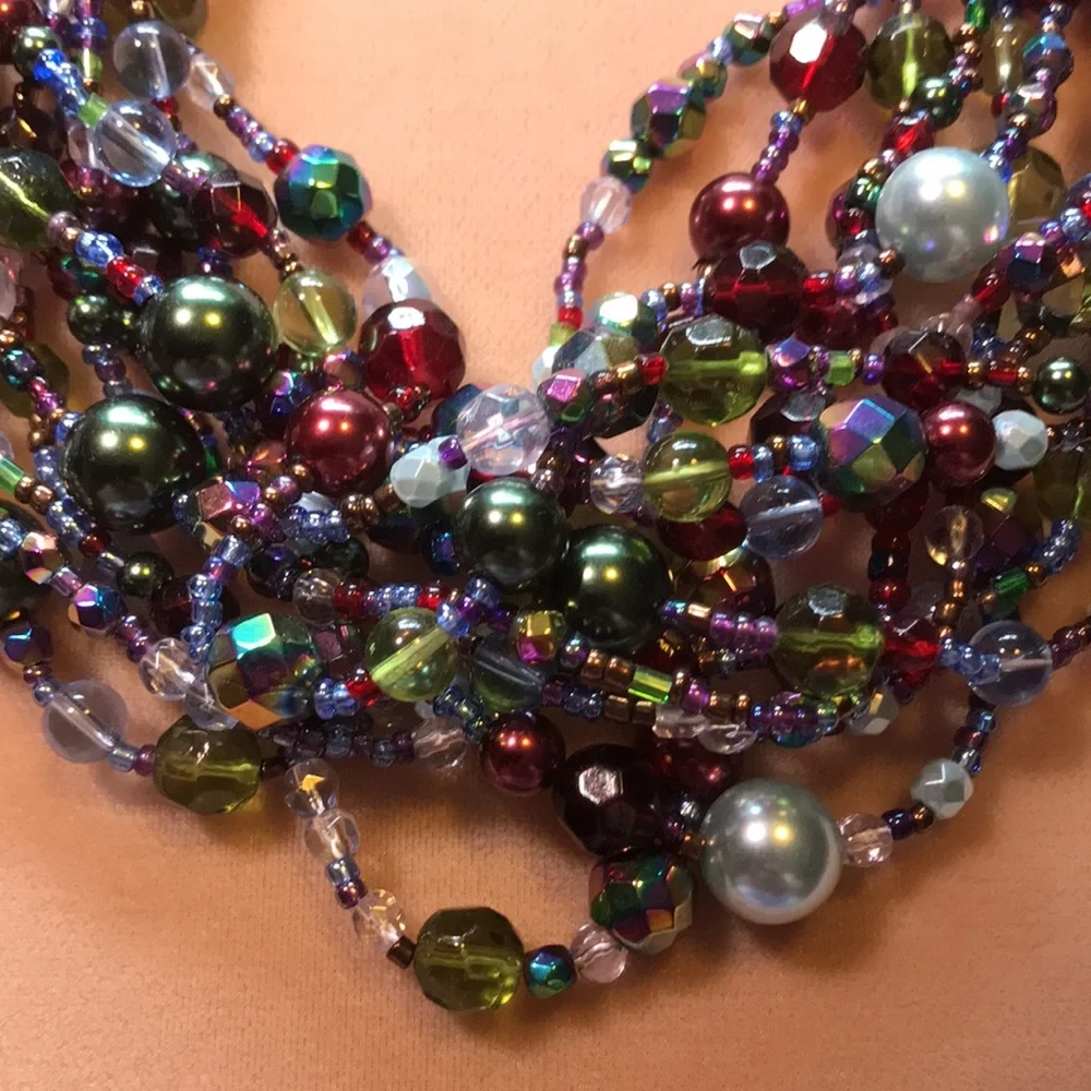 Joan Rivers 12 Strand Colorful Necklace - Picture 2 of 4